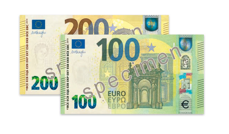 Nuove Banconote 100 e 200 euro